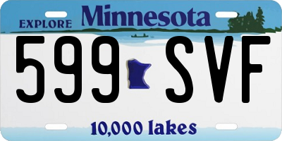 MN license plate 599SVF