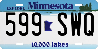 MN license plate 599SWQ