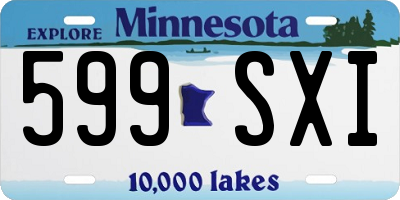MN license plate 599SXI
