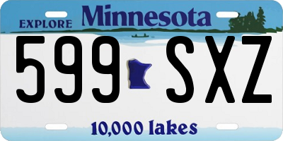MN license plate 599SXZ