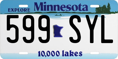 MN license plate 599SYL