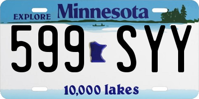 MN license plate 599SYY