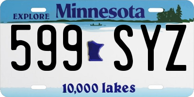 MN license plate 599SYZ