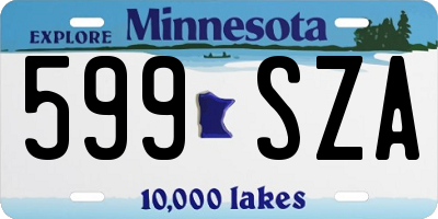 MN license plate 599SZA