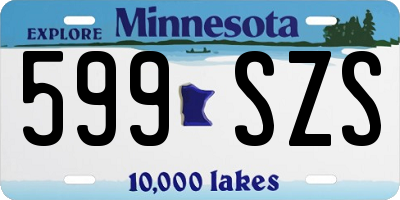 MN license plate 599SZS