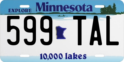 MN license plate 599TAL