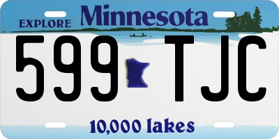 MN license plate 599TJC
