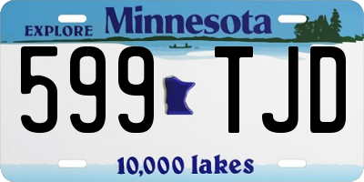 MN license plate 599TJD