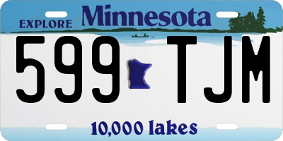 MN license plate 599TJM