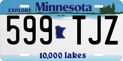 MN license plate 599TJZ