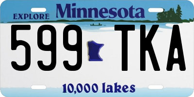 MN license plate 599TKA