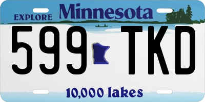 MN license plate 599TKD