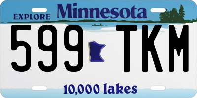 MN license plate 599TKM