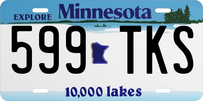 MN license plate 599TKS