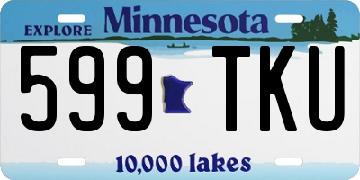 MN license plate 599TKU