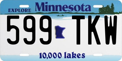 MN license plate 599TKW
