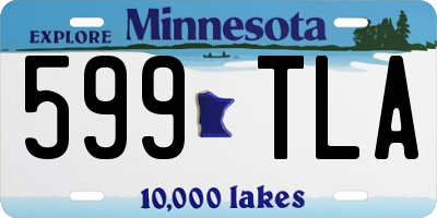 MN license plate 599TLA
