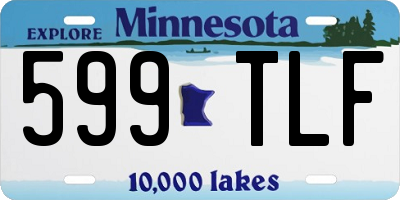 MN license plate 599TLF