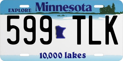 MN license plate 599TLK