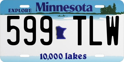 MN license plate 599TLW