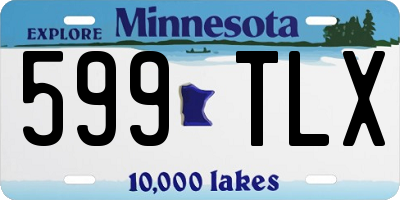 MN license plate 599TLX
