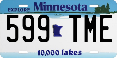 MN license plate 599TME