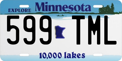 MN license plate 599TML
