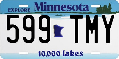 MN license plate 599TMY