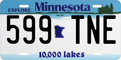 MN license plate 599TNE