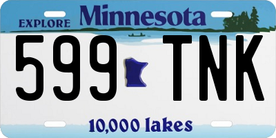 MN license plate 599TNK
