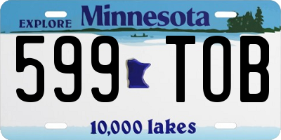 MN license plate 599TOB