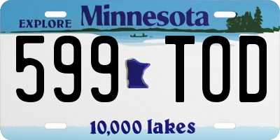 MN license plate 599TOD