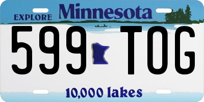 MN license plate 599TOG