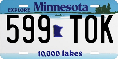 MN license plate 599TOK