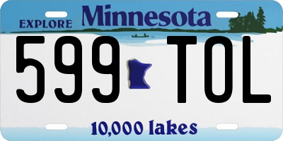 MN license plate 599TOL