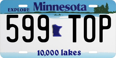 MN license plate 599TOP
