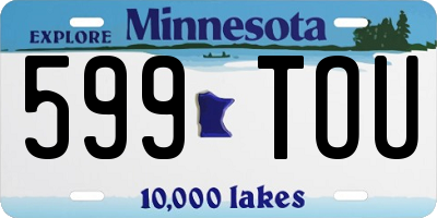 MN license plate 599TOU