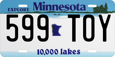 MN license plate 599TOY
