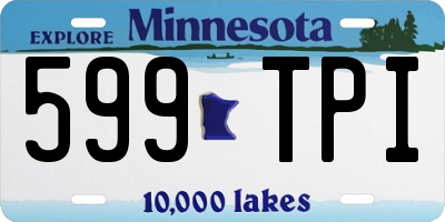 MN license plate 599TPI