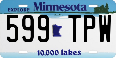 MN license plate 599TPW