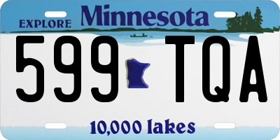 MN license plate 599TQA