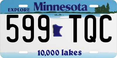 MN license plate 599TQC