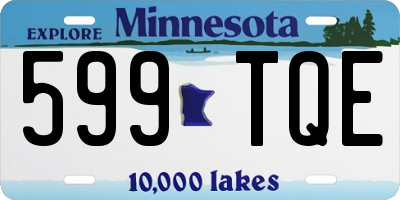 MN license plate 599TQE