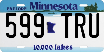 MN license plate 599TRU