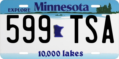 MN license plate 599TSA