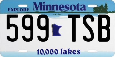MN license plate 599TSB
