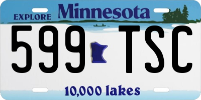MN license plate 599TSC