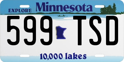 MN license plate 599TSD