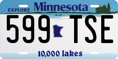MN license plate 599TSE