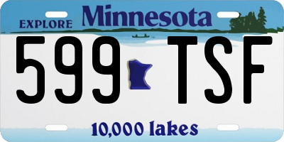 MN license plate 599TSF